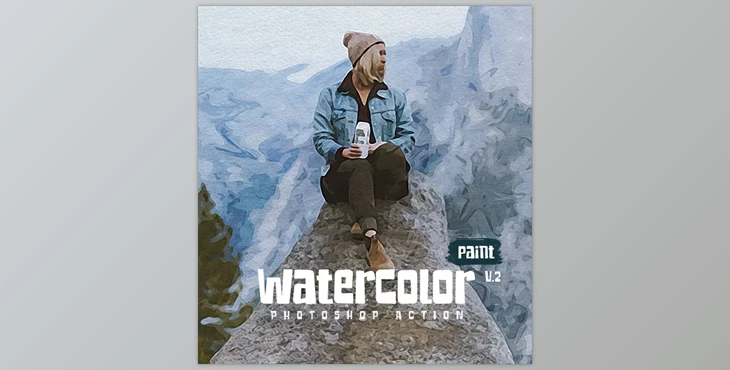 Download Watercolor Paint V.2 – Photoshop Action 34244753