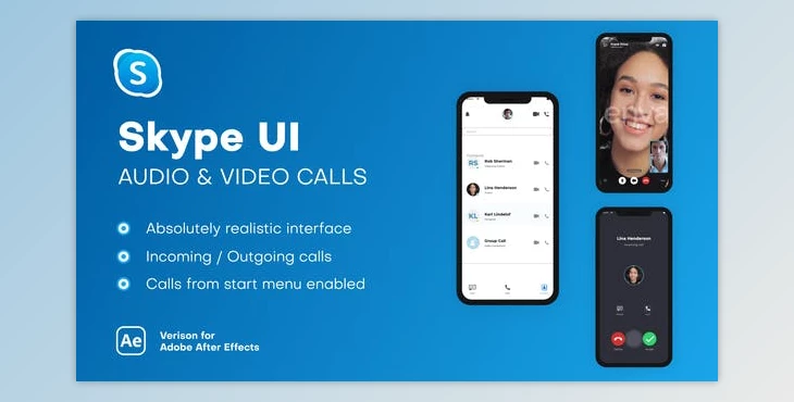 Download Skype UI – Audio & Video Calls (Videohive 38792843) - AE Project