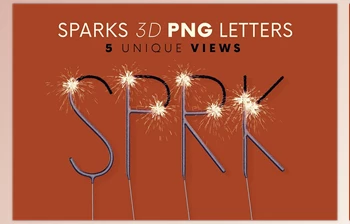 Download Sparks – 3D <span class='badge badge-warning'>Lettering</span> CreativeMarket - 7824347