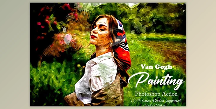 Download Van Gogh Painting Photoshop Action CreativeMarket - 10287707