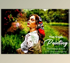 Download Van Gogh Painting Photoshop Action CreativeMarket - 10287707