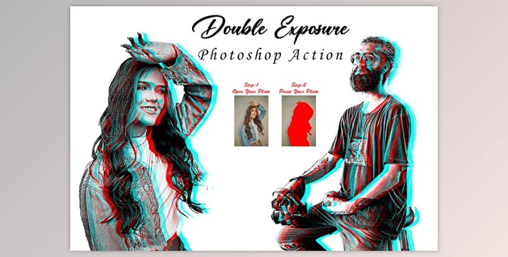 Download Double Exposure Photoshop Action CreativeMarket - 10282976