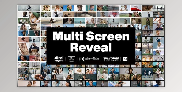 Download Multi Screen Reveal (Videohive 35018770) - AE Project