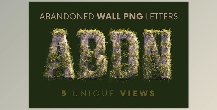 Download Abandoned Wall – 3D Lettering CreativeMarket - 10242107