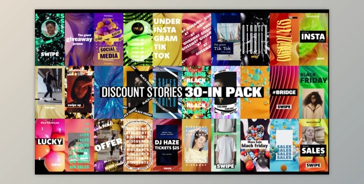 Download Discount Stories 30-in Pack (Videohive 40257204) - AE Project