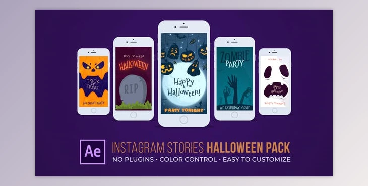 Download Instagram Stories Halloween Pack (Videohive 40188221) - AE Project