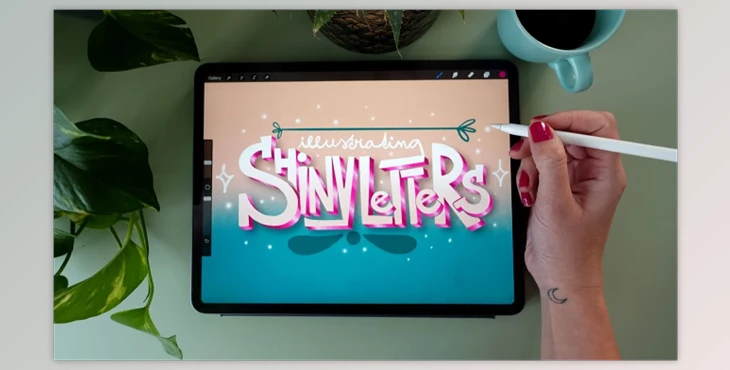 Download Shiny Letters – Create an Illustrative Lettering From Your Handwriting in Procreate