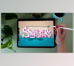 Download Shiny Letters – Create an Illustrative Lettering From Your Handwriting in Procreate