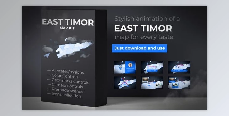Download East Timor Map – Democratic Republic of Timor-Leste Map Kit (Videohive 40308176) - AE Project