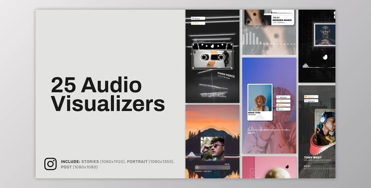 Download Instagram Audio Visualizers Stories and Posts (Videohive 40304498) - AE Project