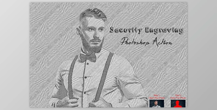 Download Security Engraving Photoshop Action CreativeMarket - 10301276