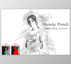 Download Sketchy Pencil Photoshop Action CreativeMarket - 10297905