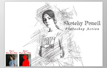 Download Sketchy <span class='badge badge-warning'>Pencil</span> Photoshop Action CreativeMarket - 10297905