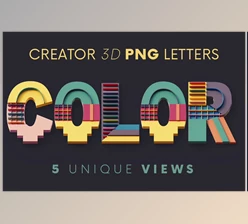 Download Colorful Art – 3D Lettering CreativeMarket - 10277665