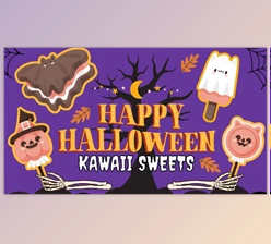 Download Cute Characters: Kawaii Halloween Sweets | Procreate