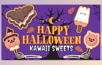 Download Cute <span class='badge badge-warning'>Characters</span>: Kawaii Halloween Sweets | Procreate