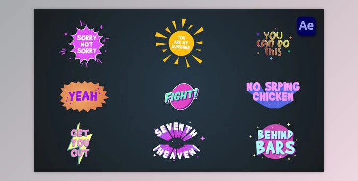 Download Colorful Cartoon Titles [After Effects] (Videohive 36730599) - AE Project