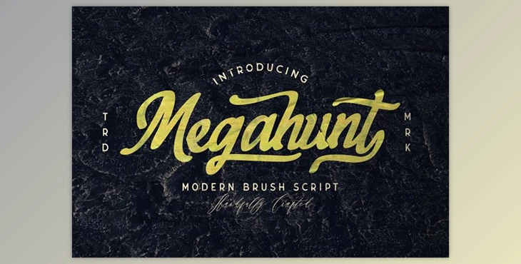 Download Megahunt – Brush Script Font 5039357