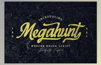 Download Megahunt – Brush <span class='badge badge-warning'>Script</span> Font 5039357
