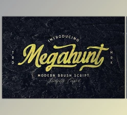 Download Megahunt – Brush Script Font 5039357