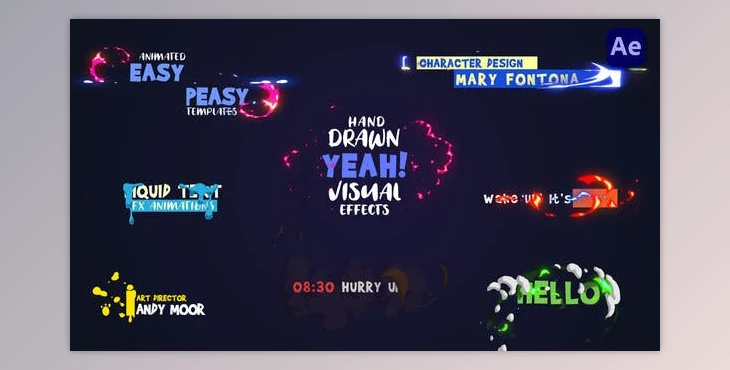 Download Cartoon Titles & Lower thirds [After Effects] (Videohive 36836304) - AE Project