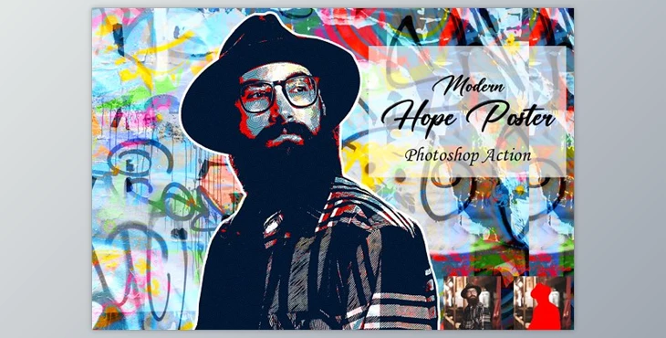 Download Modern Hope Poster Photoshop Action Creativemarket - 10312879