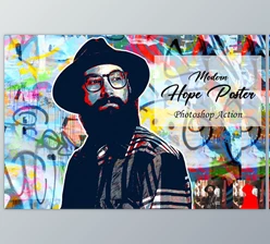 Download Modern Hope Poster Photoshop Action Creativemarket - 10312879