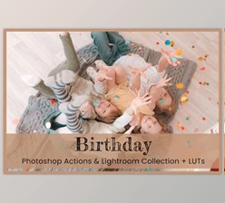 Download Birthday Photoshop Actions Lightroom CreativeMarket - 6281353