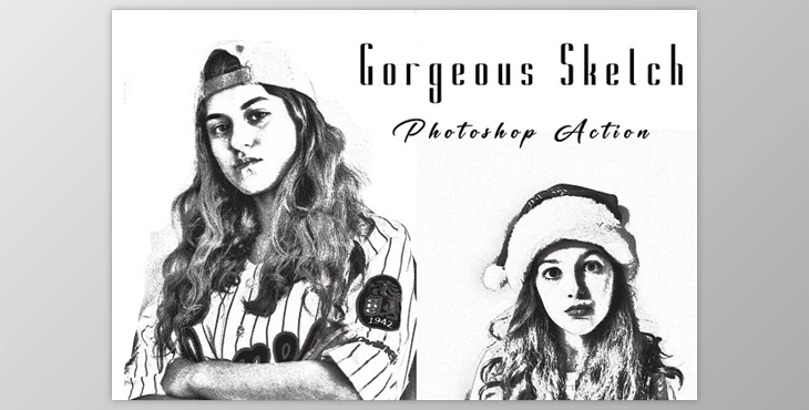 Download Gorgeous Sketch Photoshop Action CreativeMarket - 10316845