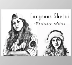 Download Gorgeous Sketch Photoshop Action CreativeMarket - 10316845