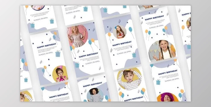 Download Happy Birthday Instagram Stories Pack (Videohive 34038077) - AE Project