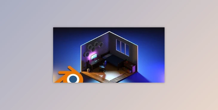 Download Model your Low Poly Room in Blender 3.3