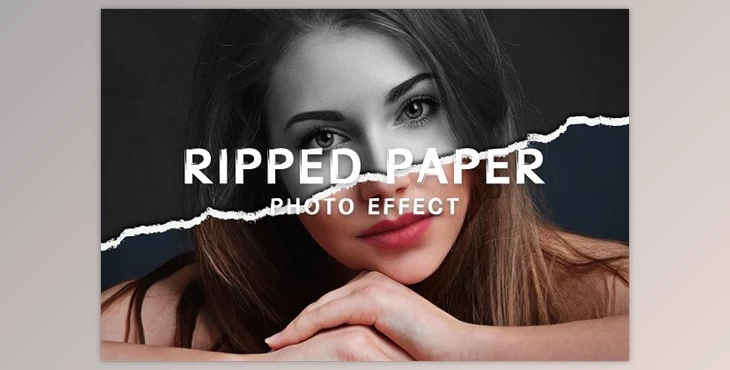 Download Ripped Paper Photo Effect CreativeMarket - 10361399