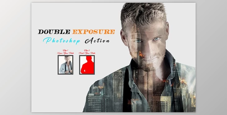 Download Double Exposure Photoshop Action CreativeMarket - 10351648