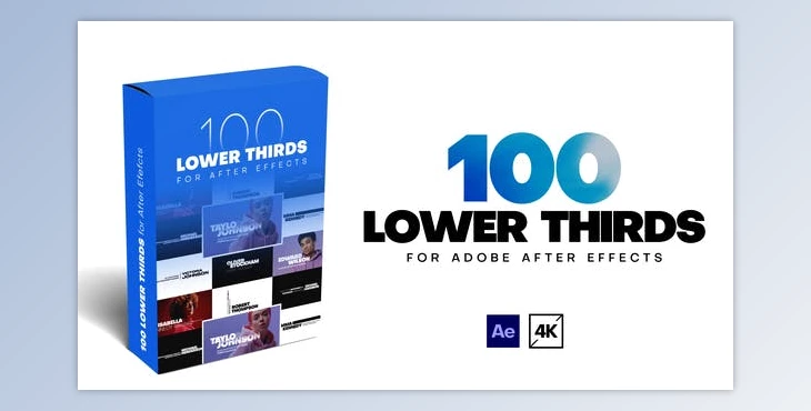 Download 100 Lower Thirds (Videohive 39770230) - AE Project