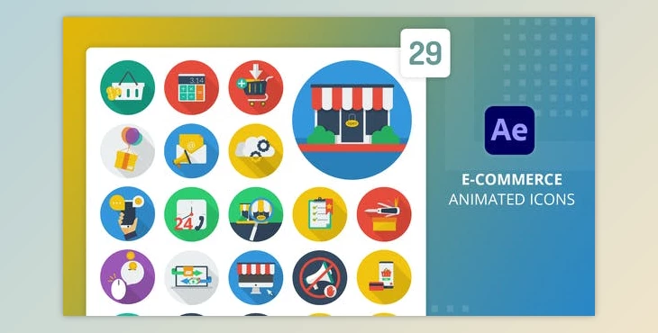 Download E-Commerce Animated Icons | After Effects (Videohive 39924500) - AE Project