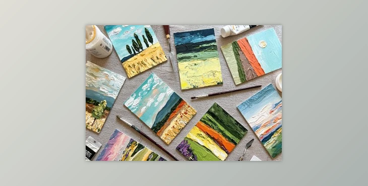 Download Explore Light and Depth in Acrylic: Paint a Tiny Textured Landscape