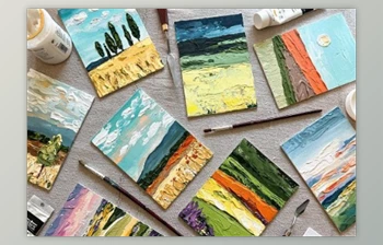 Download Explore Light and Depth in Acrylic: Paint a <span class='badge badge-warning'>Tiny</span> Textured Landscape