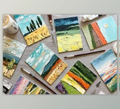 Download Explore Light and Depth in Acrylic: Paint a Tiny Textured Landscape