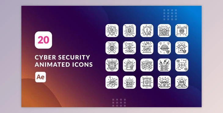 Download Cyber Security Animated Icons | After Effects (Videohive 39967097) - AE Project