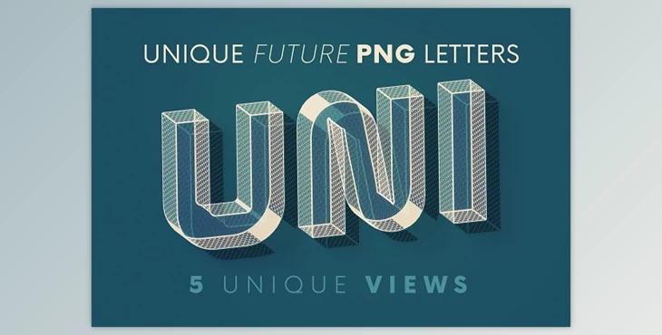 Download Unique Future – 3D Lettering Creativemarket - 6117544