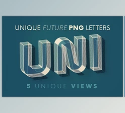 Download Unique Future – 3D Lettering Creativemarket - 6117544