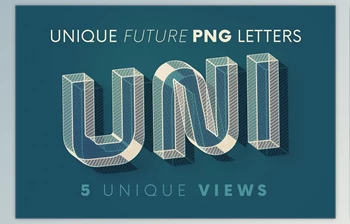 Download Unique <span class='badge badge-warning'>Future</span> – 3D Lettering Creativemarket - 6117544