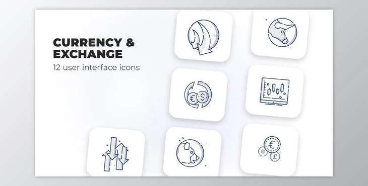 Download Currency & Exchange- user interface icons (Videohive 39695718) - AE Project