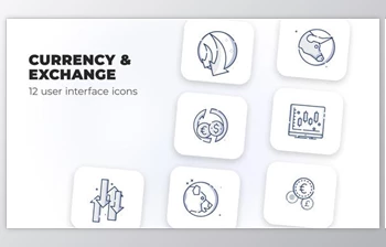 Download Currency & Exchange- user <span class='badge badge-warning'>interface</span> icons (Videohive 39695718) - AE Project