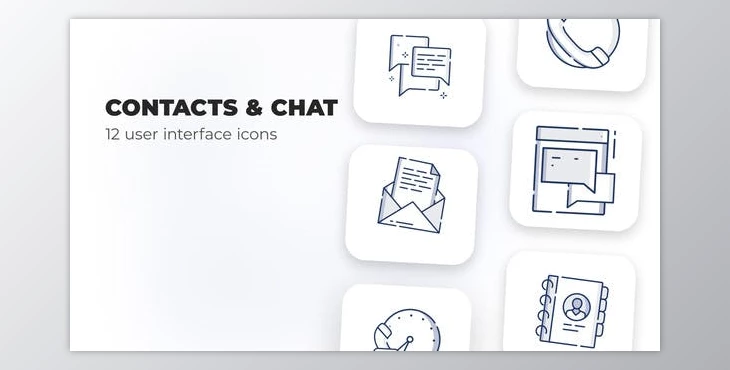 Download Contacts & Chat- user interface icons (Videohive 39695599) - AE Project