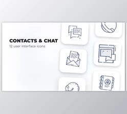 Download Contacts & Chat- user interface icons (Videohive 39695599) - AE Project