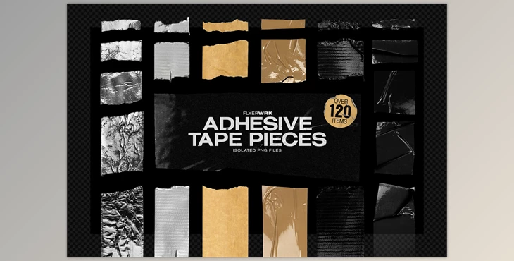 Download Flyerwrk – Isolated Adhesive Tape pieces
