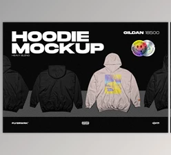 Download Hoodie Mockup – Gildan 18500 CreativeMarket - 6499378
