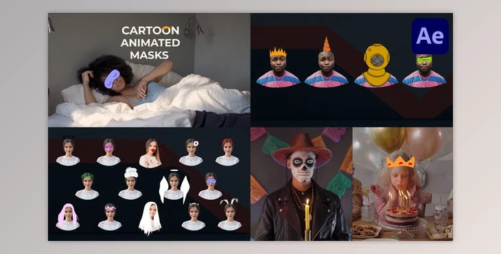 Download Cartoon Animated Masks for After Effects (Videohive 39696791) - AE Project
